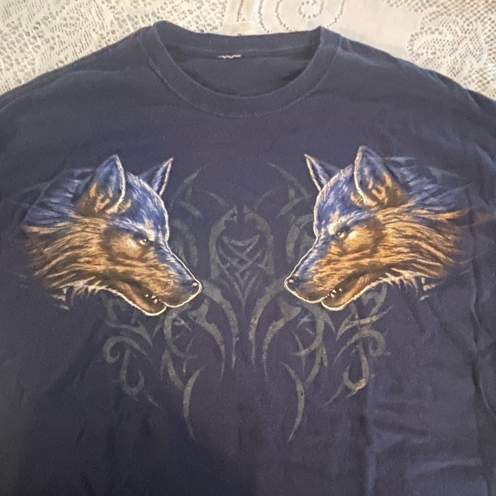 SOLD-Mens Wolf Shirt